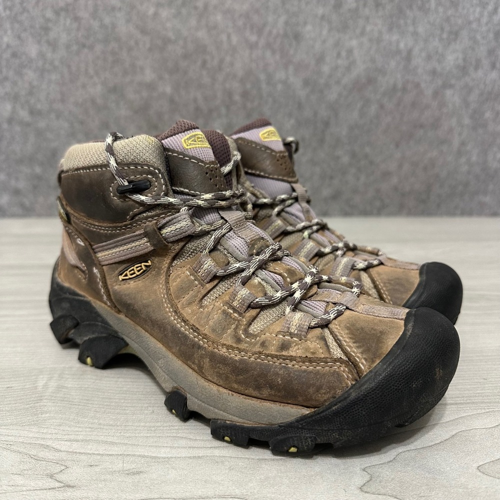 KEEN Targhee II Hiking Boots Womens 6.5 Brown Waterproof Leather Mid Ankle Trail